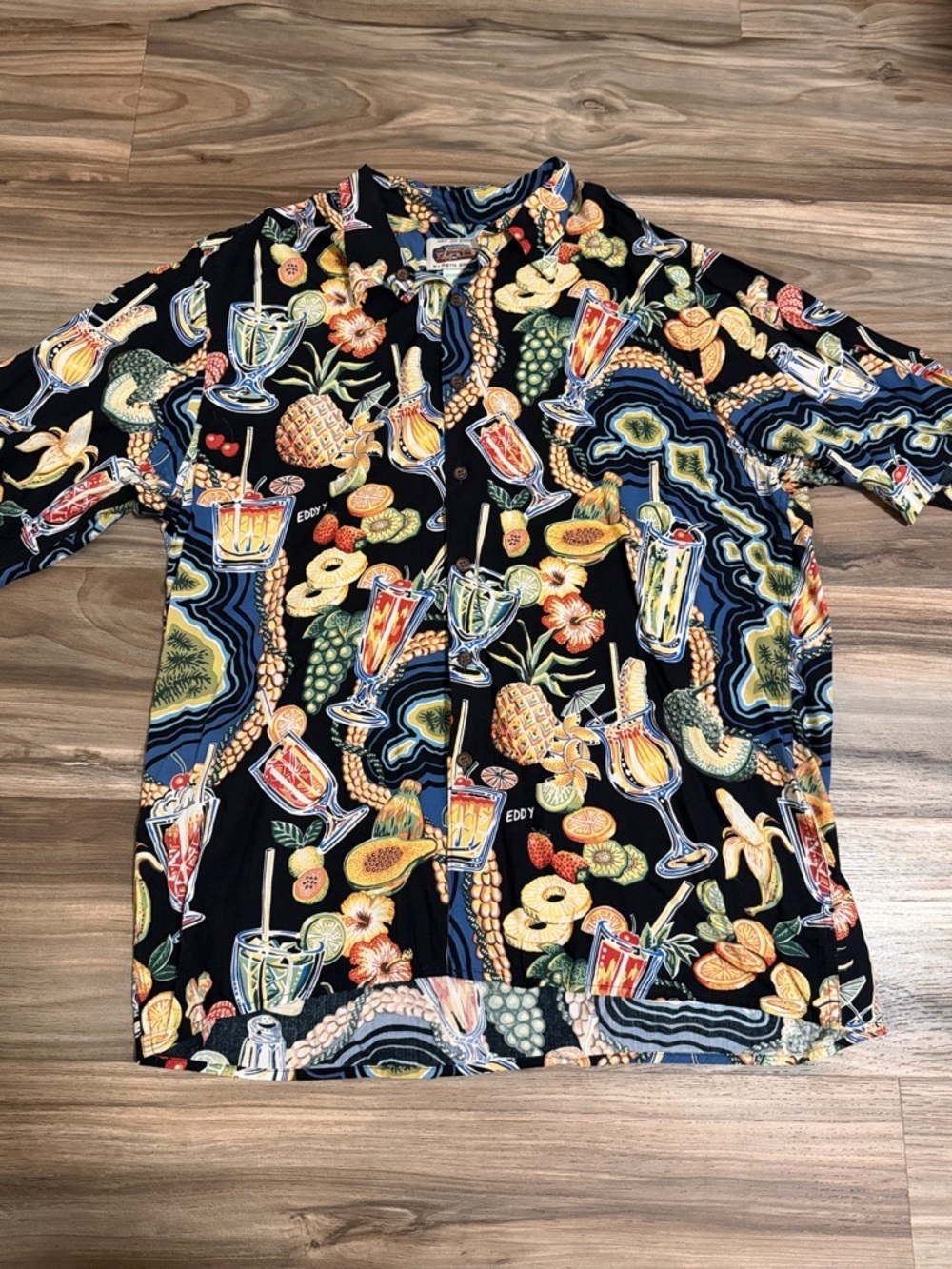 Reyn Spooner Art Of Eddy Y Tropical Cocktail Hawaiian Shirt Men’s Size XL